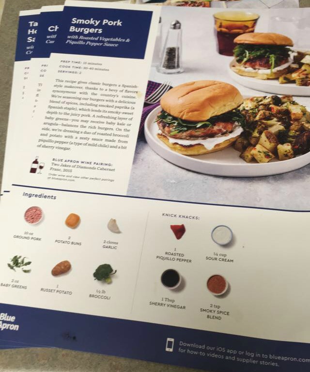 blue apron menu next week