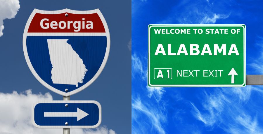 What Is The Median Income in Georgia v/s Alabama?